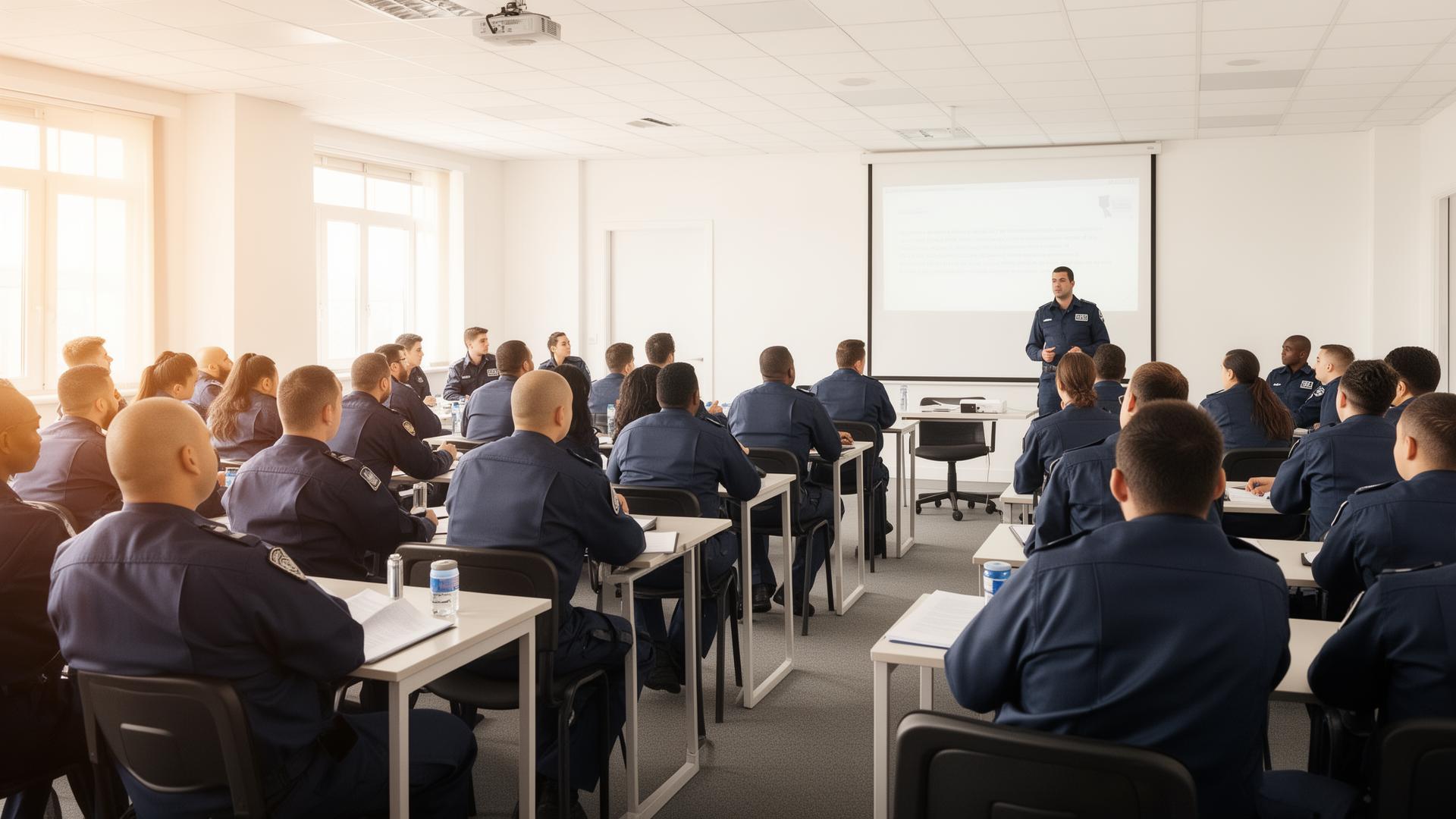 Agents de sécurité en formation à ABRICITY UNIVERSITY